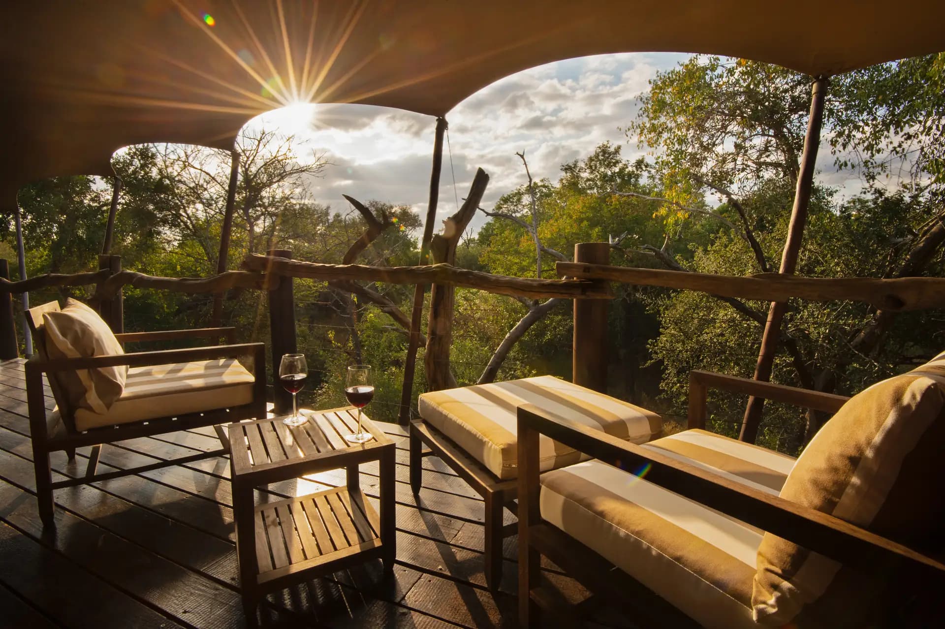 Kapama: Sundowners on the deck