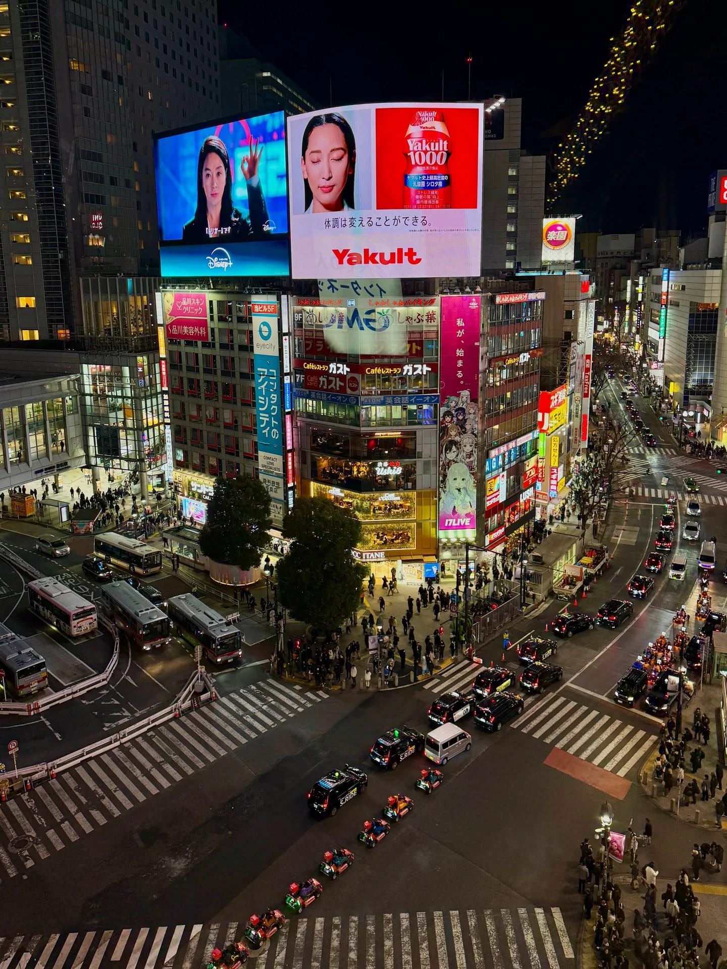 Shibuya Crossing in Tokyo at night