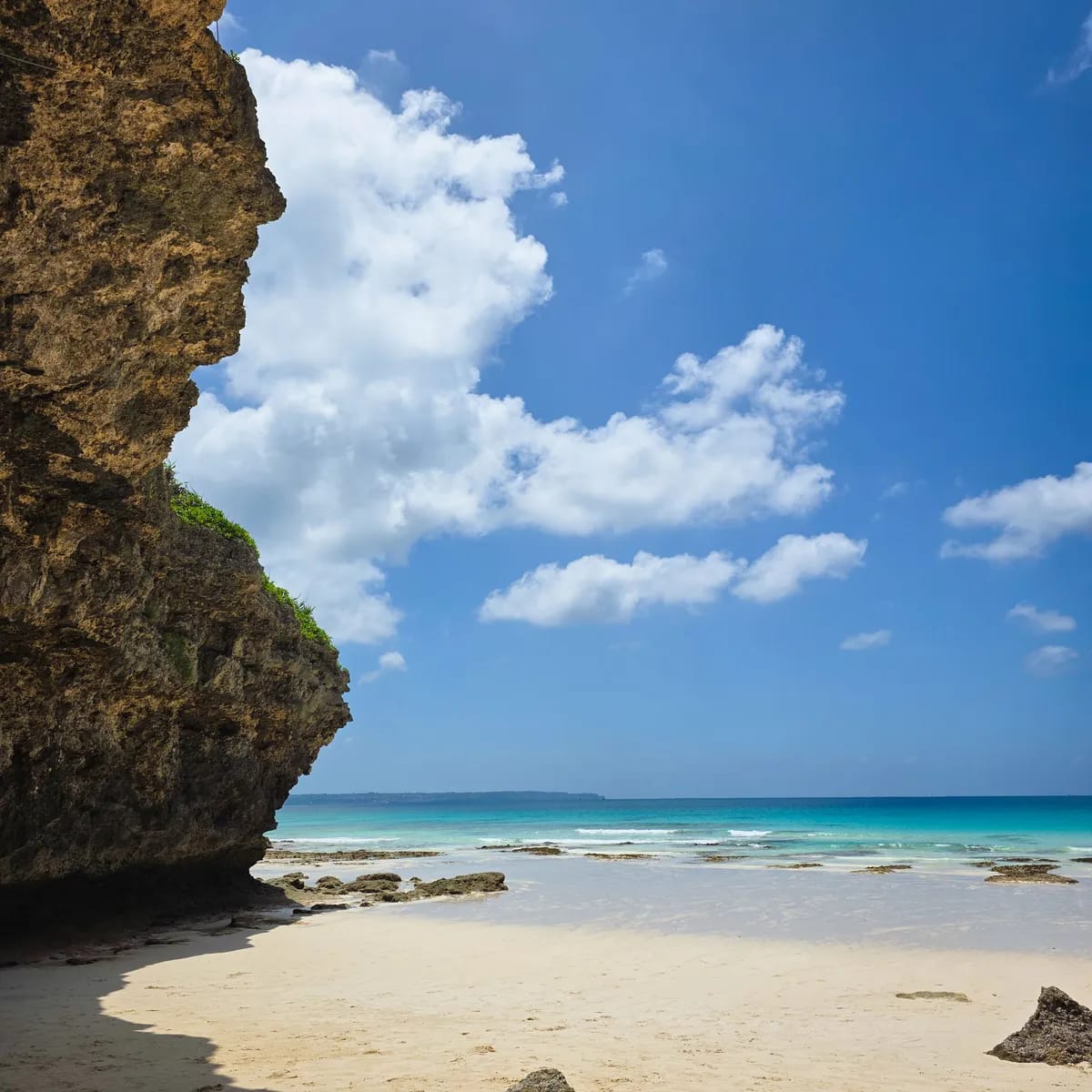 The beach of Miyako-jima with turquoise water