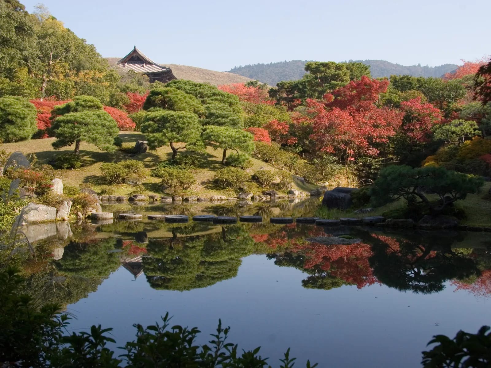 Isuien, paisaje prestado, Nara, junto al Todai-ji