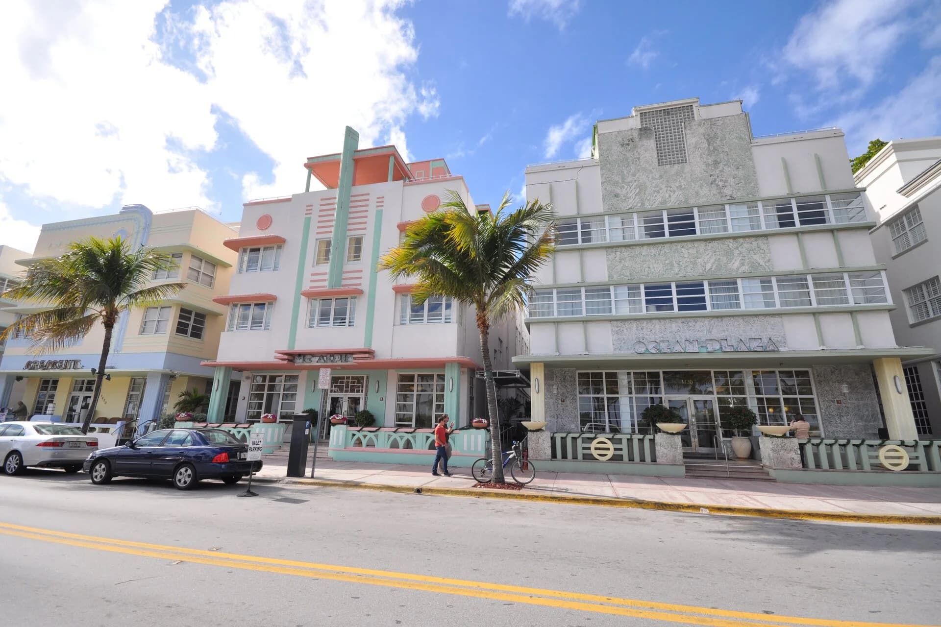 Pastel Art Deco hotels on Ocean Drive